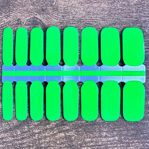 Neon Green  -  Nail Polish Wraps