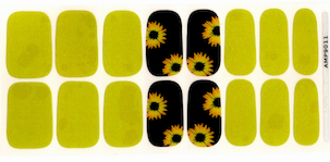 Yellow Sunflower - Premium Nail Polish Wraps