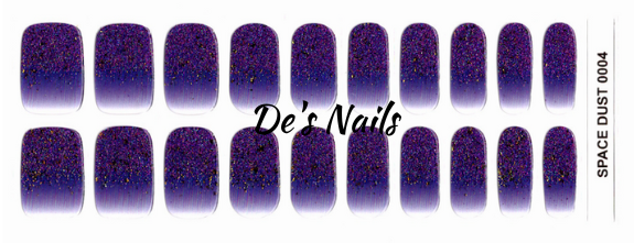 Space Dust Well Gelled - Semi-Transparent Semi-Cured Gel Nail Wraps