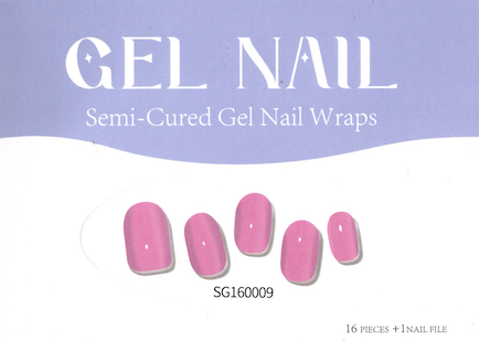 Pink - Semi-Cured Gel Nail Wraps