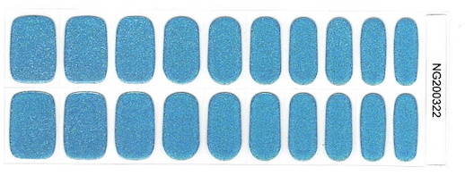 Blue Holo Sparkle -  Semi-Cured Gel Nail Wraps