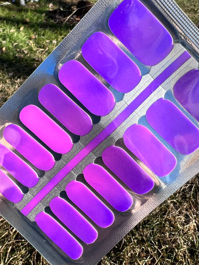 Purple to Pink Color Changing Semi-Transparent Nail Polish Wraps