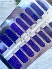 Dark Blue to Light Blue Sparkle Color Changing- De’s Nails Petite Exclusive Nail Polish Wraps