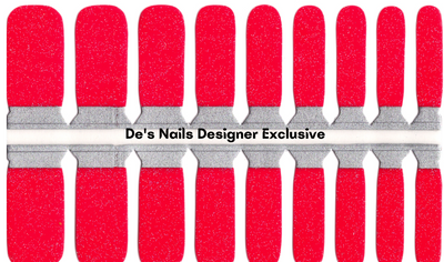 Bright Orange to Yellow Sparkle Color Changing-De’s Nails Petite Exclusive Nail Polish Wraps
