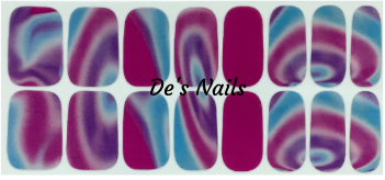 Wavy Rainbow - Designer Premium Nail Polish Wraps