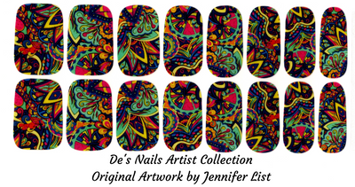 Art Pop Rainbow - De’s Nails Exclusive Artist Line Premium Nail Polish Wraps