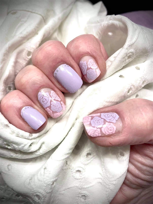 A Bed Of Roses shown on nails