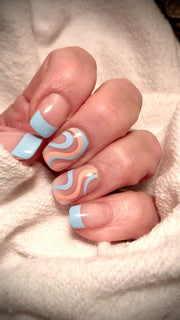 Warm Squiggle - Clear Overlay Goddesses Of Glam Exclusive Nail Polish Wraps
