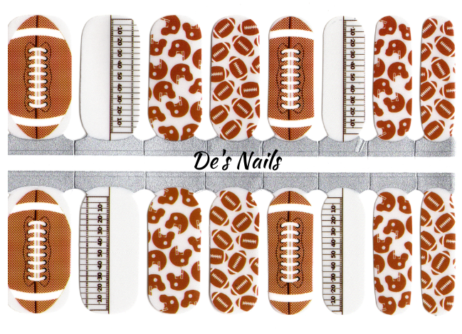 New England Patriots Football Nail Art Decals - Salon Quality!