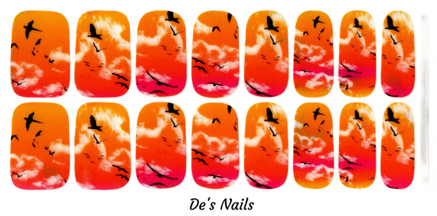 Maui Sunset - De’s Nails Exclusive Premium Nail Polish Wraps