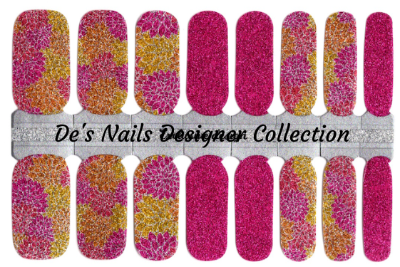 Dahlia Glitz - Designer Nail Polish Wraps