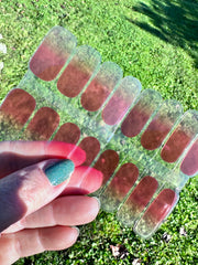 Fade to Red - Semi-Transparent Semi-Cured Gel Nail Wraps