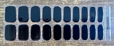 Black  - Semi-Cured Gel Nail Wraps