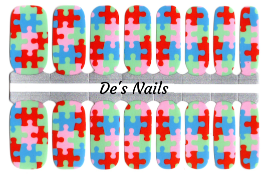 Puzzle Pieces Nail Polish Wraps