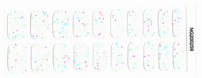 Glow Great Glow Glitter -  Semi-Cured Gel Nail Wraps