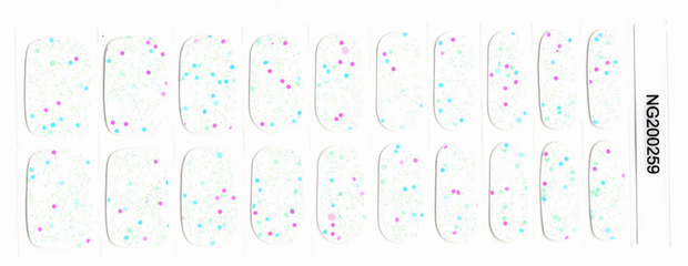 Glow Great Glow Glitter -  Semi-Cured Gel Nail Wraps