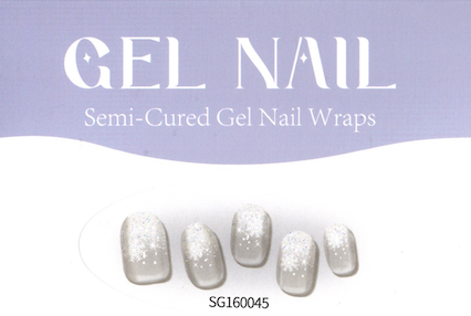 Snow Sparkle - Clear Overlay Semi-Cured Gel Nail Wraps