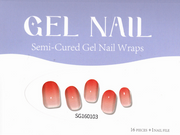 Fade to Red - Semi-Transparent Semi-Cured Gel Nail Wraps