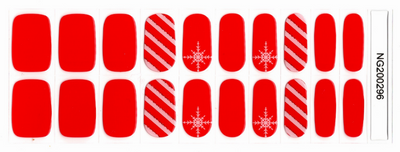 Red Snowflakes - Semi-Cured Gel Nail Wraps