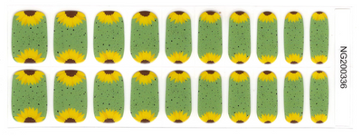 Sunflower Greens -  Semi-Cured Gel Nail Wraps