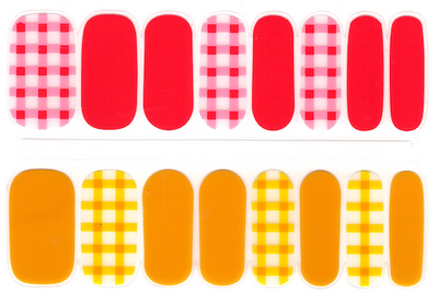 Gingham Time - Semi-Transparent Semi-Cured Gel Nail Wraps