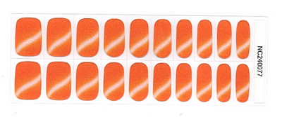 Orange Cats Eye -  Semi-Cured Gel Nail Wraps