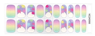 Pastel Sparkle Tip Mash UP -  Semi-Cured Gel Nail Wraps