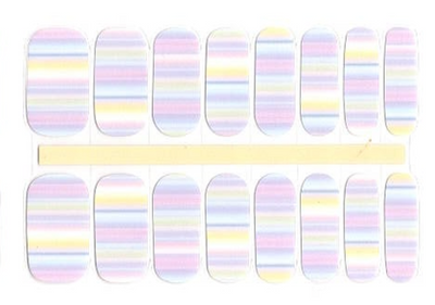 Pastel Stripes -  Semi-Cured Gel Nail Wraps