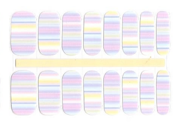 Pastel Stripes -  Semi-Cured Gel Nail Wraps