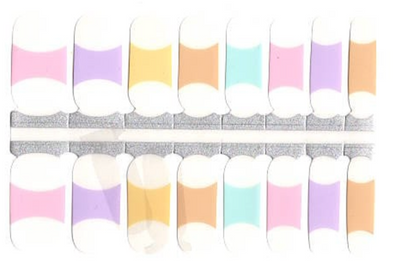 Pastel Tips  -  Clear Overlay Nail Polish Wraps