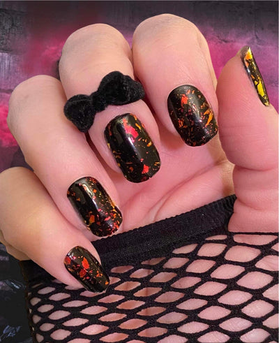 Fire Flakes - Semi-Cured Gel Nail Wraps