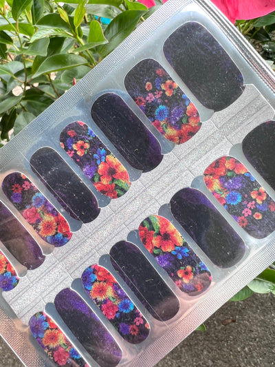 Midnight Garden Nail Polish Wraps