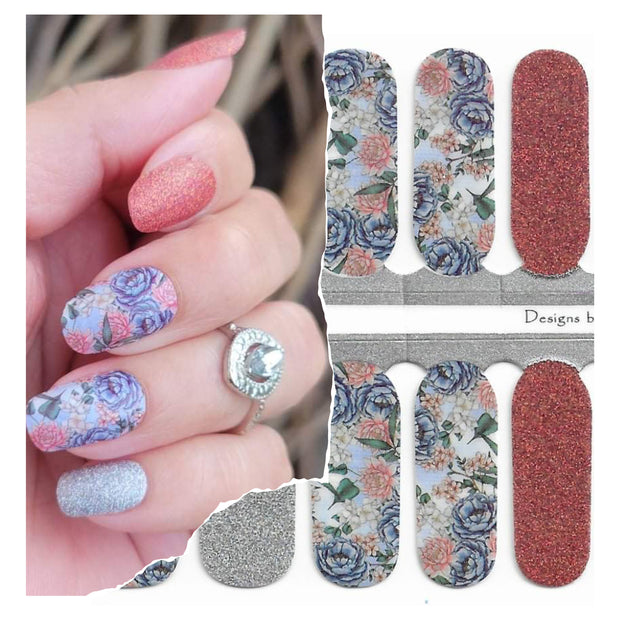 Peaceful Blooms - Designer Nail Polish Wraps