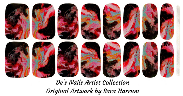 Josie and the Phoenix - De’s Nails Exclusive Artist Line Premium Nail Polish Wraps