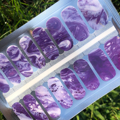 Purple Marble - Nail Polish Wraps