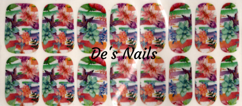 Watercolor Floral Premium Nail Polish Wraps