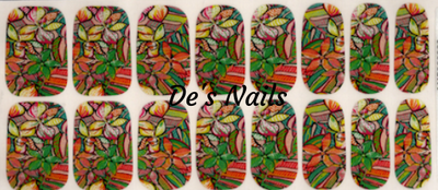 Hawaiian Sketch Premium Nail Polish Wraps