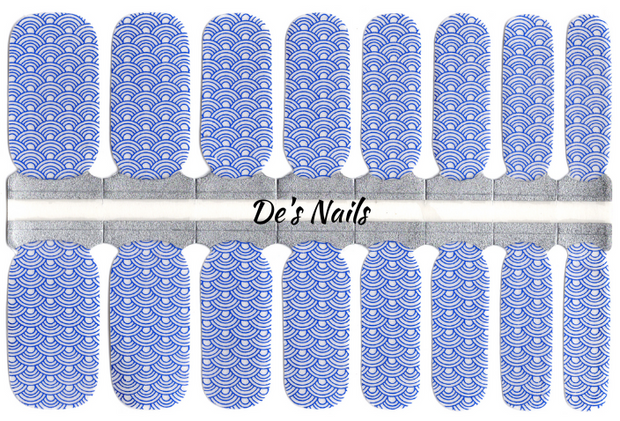 Blue Mermaid - Clear Overlay Nail Polish Wraps