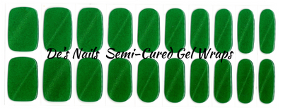 Cat's Eye Green- Semi-Cured Gel Nail Wraps