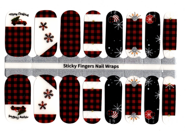 Christmas Plaid - Designer Nail Polish Wraps