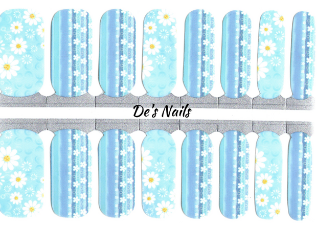 Daisy Blues - Nail Polish Wraps