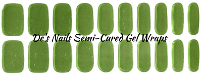 Green Glimmer -  Semi-Cured Gel Nail Wraps