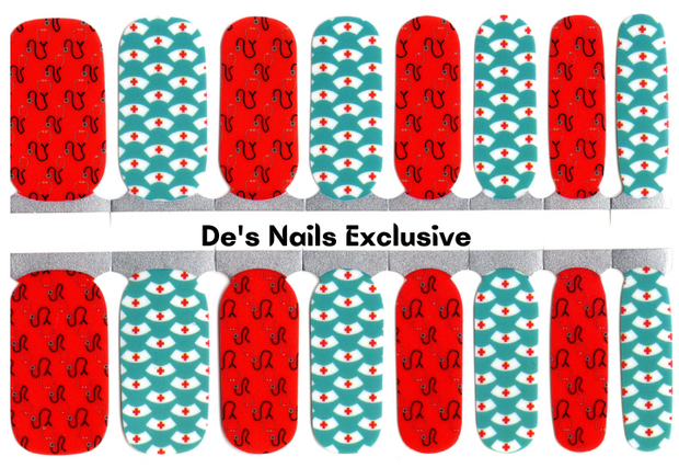 Healthcare Hero  - De’s Nails Exclusive Nail Polish Wraps