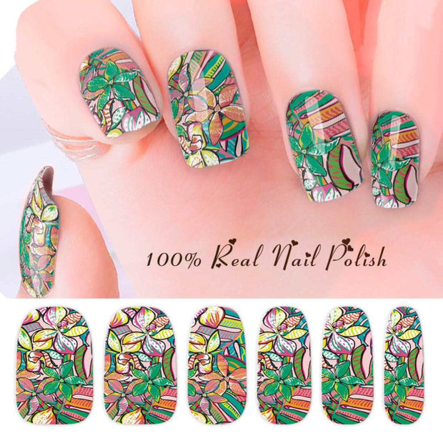 Hawaiian Sketch Premium Nail Polish Wraps