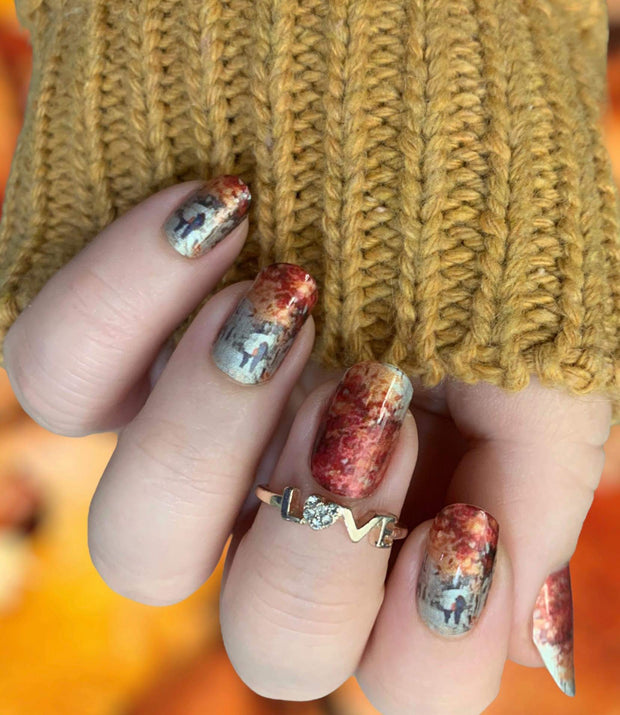 Autumn Stroll - De’s Nails Artist Line PHA Fundraiser Premium Nail Polish Wraps