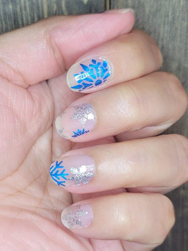 Snowflake Overlay -  Designer Nail Polish Wraps