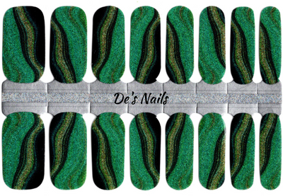 Jade Glitz - Nail Polish Wraps