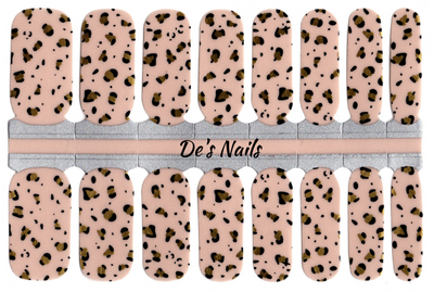 Golden Leopard Nail Polish Wraps