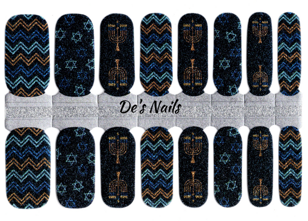 Light the Menorah - Nail Polish Wraps