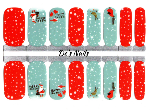 Merry Christmas and Happy New Year - Nail Polish Wraps